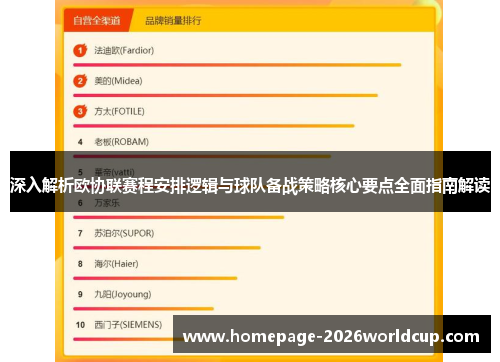 深入解析欧协联赛程安排逻辑与球队备战策略核心要点全面指南解读